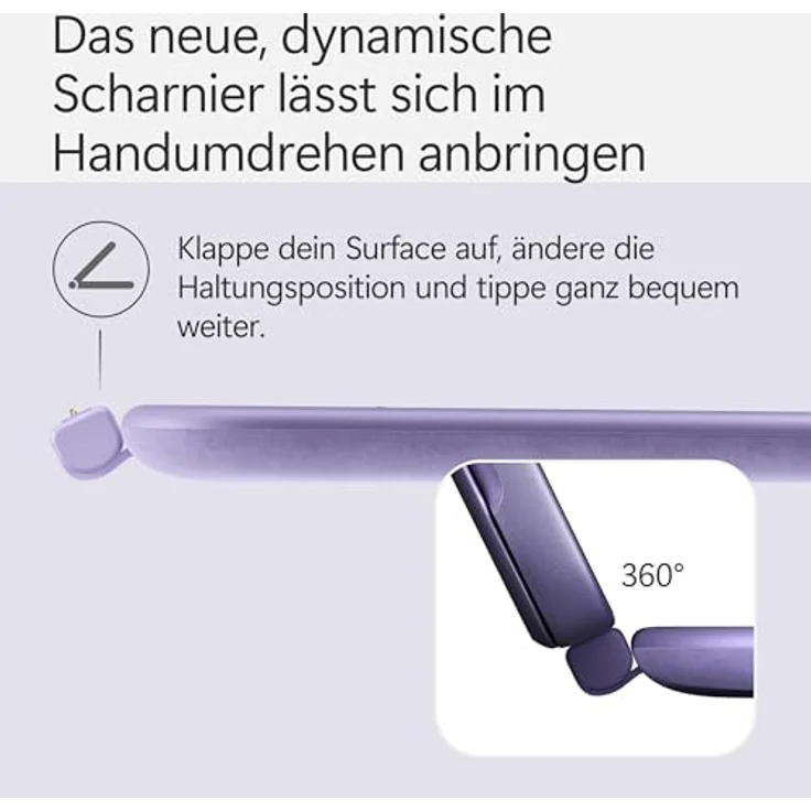 Microsoft Surface Pro 12" Keyboard, kompatibel mit Surface Pro (1. Edition), violett, mit Hintergrundbeleuchtung und schnellem Zugriff auf KI-Funktionen – Bild 5