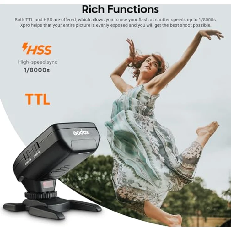 Godox XPro-S 2.4G TTL Wireless Blitzauslöser Wirless X System High-Speed mit großen LCD-Bildschirm-Sender für Sony Kamera – Bild 5