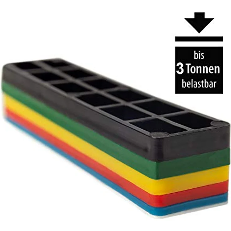 SILISTO Kunststoff Verglasungsklötze Abstandhalter Set mehrfarbig 100 x 30 x 1-6 mm, 600 Stück - Made in Germany – Bild 3