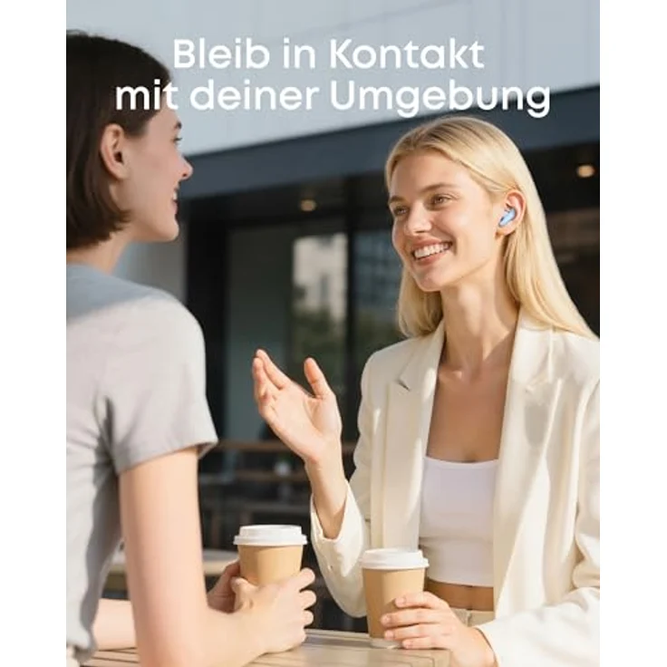 soundcore Liberty Buds, Semi-In-Ear Bluetooth Earbuds mit adaptivem Noise Cancelling, 30h Spielzeit, KI-Übersetzung, 4 Mikrofone für klare Anrufe – Bild 4