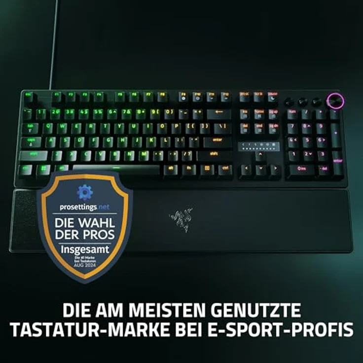 Razer Huntsman V3 Pro - Analoge optische E-Sport-Tastatur ohne Ziffernblock Snap Tap & Rapid Trigger, US-Layout | Schwarz – Bild 2