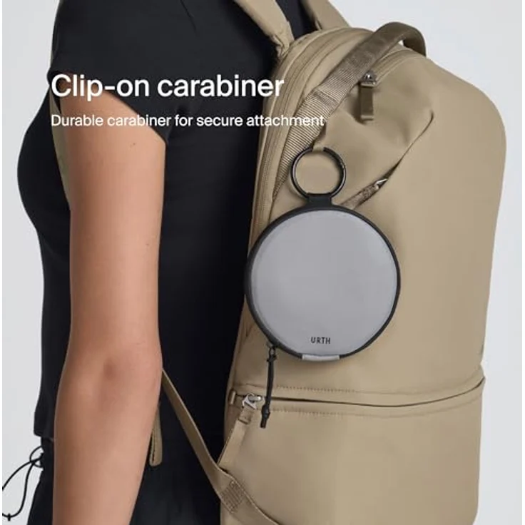 Urth Filtertasche für 4 runde Filter, wetterfestes und gepolstertes Etui mit Karabinerhaken, schwarz – Bild 5
