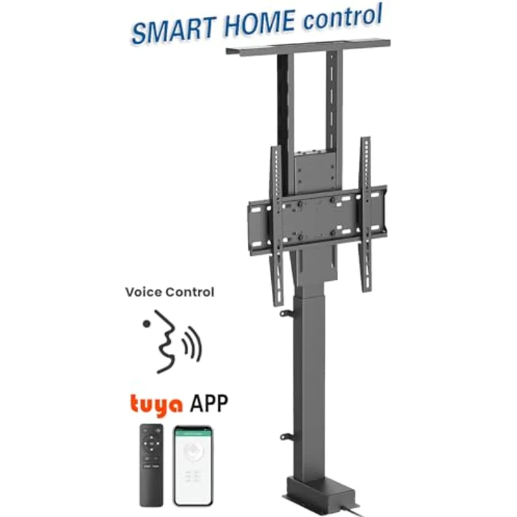 my wall Motorisierter TV Lift - HP63AL, Smart Home Kompatibel, TV-Lift Elektrisch, Fernbedienung, Tuya App, Voice Control Alexa und Google Home, Fernseherhalterung Höhenverstellbar – Bild 3