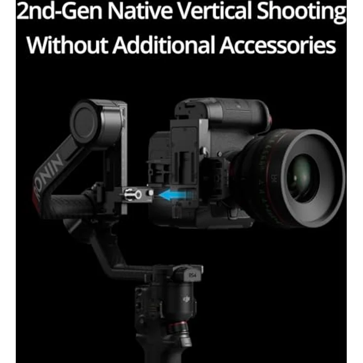 DJI RS 4 Pro Combo, 3-Achsen Gimbal-Stabilisator für DSLR- und Kinokameras Canon/Sony/Panasonic/Nikon/Fujifilm, Native vertikale Aufnahme, 4,5 kg Nutzlast, mit Videosender und Focus Pro Motor – Bild 2