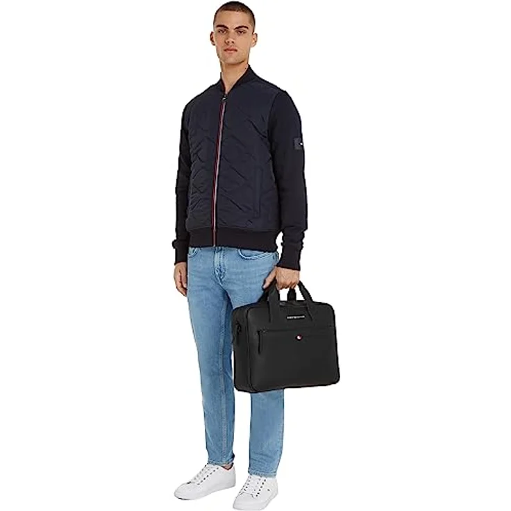 Tommy Hilfiger Herren Laptoptasche Essential PU Computer Bag 14 Zoll, Schwarz (Black), Einheitsgröße – Bild 4