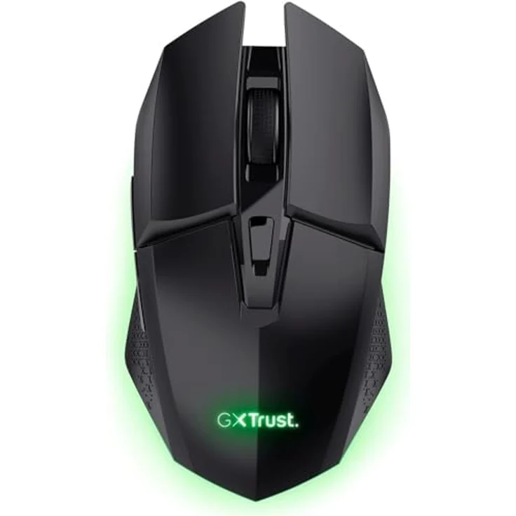 Trust Gaming GXT 112 Felox, Wiederaufladbare Kabellose Gaming Maus mit Mauspad, 80 Stunden Akkulaufzeit, 800-4800 DPI, 6 Tasten, Mousepad 24.5 x 21 cm, Wireless Mouse für PC, Laptop - Schwarz – Bild 2