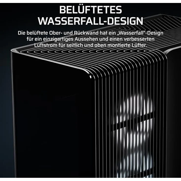 Corsair FRAME 4500X LX-R RGB Black, Mid-Tower PC Gehäuse für E-ATX, ATX, Micro-ATX und Mini-ITX mit Sichtfenster, 460 mm Grafikkartenunterstützung und 10 Lüfterplätzen, Schwarz – Bild 4