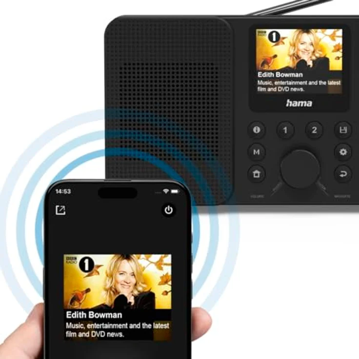 Hama DIR10, Bluetooth DAB/DAB+/FM Radio, Schwarz, mit Internetradio und App-Kompatibilität – Bild 4