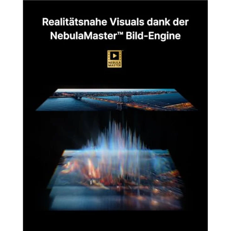 NEBULA Cosmos 4K SE Smart-Beamer, 4K High-Brightness-Projektor mit Dolby Vision, 200" Großbildschirm, 1.800ANSI Lumen Helligkeit, HybridBeam, Optimierte Bildqualität, Google TV, Offizielles Netflix – Bild 4