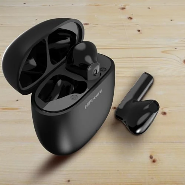 Hifuture Sonic Colorbuds 2 kabellose Kopfhörer, TWS, Bluetooth 5.3, IPX5, 5 Stunden (Ohrhörer), 15 Stunden (mit Ladeetui), Schwarz – Bild 2