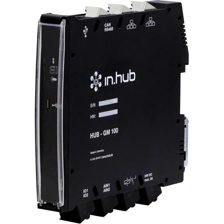 in.hub HUB-GM100, Industrie-Gateway und Smart Home Hub mit multifunktionalen Schnittstellen zur Sensordatenverarbeitung und -analyse