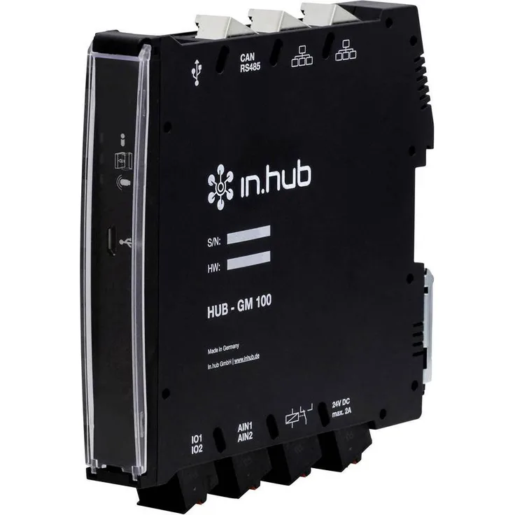 in.hub HUB-GM100, Industrie-Gateway und Smart Home Hub mit multifunktionalen Schnittstellen zur Sensordatenverarbeitung und -analyse