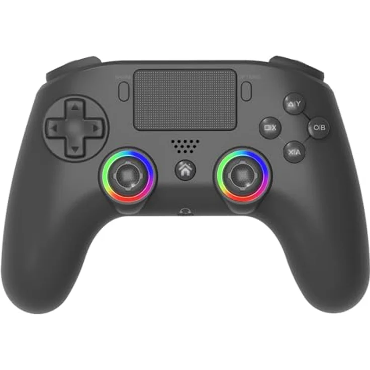 Subsonic Kabelloser Controller für PS4, Bluetooth-Gamepad mit LED, Vibration und 3,5-mm-Headset-Anschluss – Schwarz – Bild 1