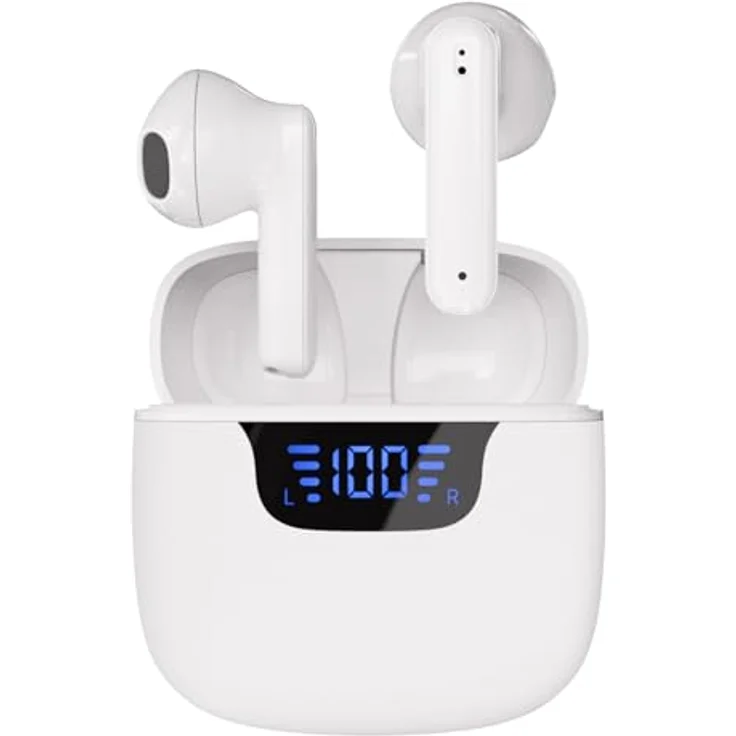 VIVANCO Bluetooth® Union Pair TWS Digital-Display In-Ear Kopfhörer, LED-Display, bis zu 20 Stunden Wiedergabezeit - Schwarz – Bild 2