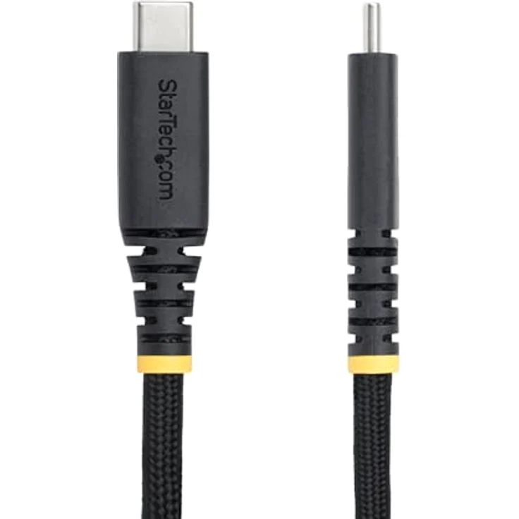 StarTech.com 3m USB-C-Ladekabel, Schraubensicherung, 240W (5A) PD EPR, Laptop-Ladekabel Nylon Geflochten, Schwarz – Bild 3