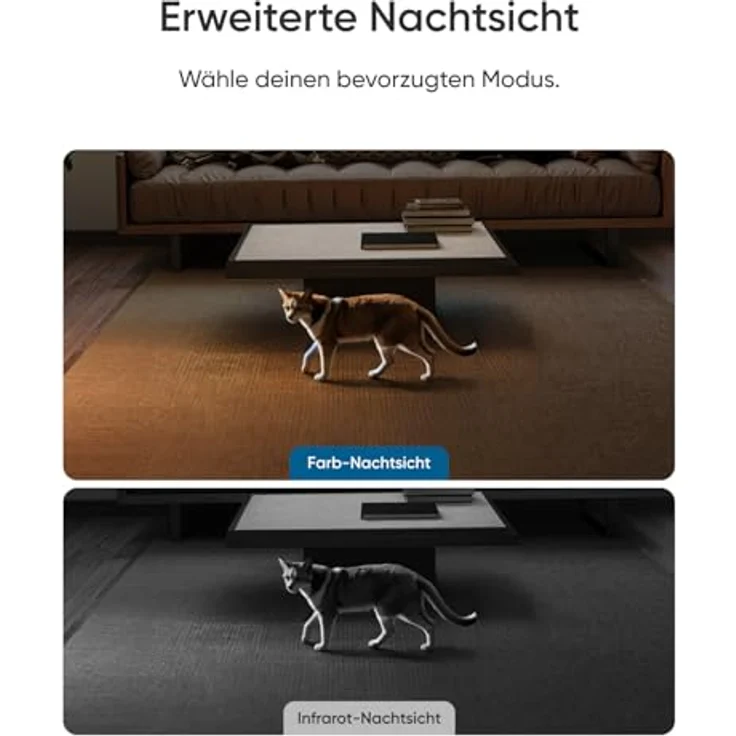 eufy Innenkamera E30, 4K 8MP UHD Sicherheitskamera mit 360° Abdeckung, 6× optischem Zoom, Farbnachtsicht, KI-Erkennung, Auto-Tracking, HomeKit, Schwarz – Bild 5