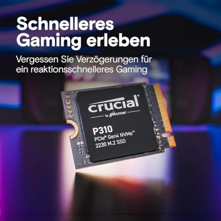 Crucial P310 SSD 2TB M.2 2230 PCIe Gen4 NVMe Interne SSD, bis 7.100 MB/s, mit Steam Deck, ASUS ROG Ally, MSI Claw & Microsoft Surface kompatibel - CT2000P310SSD2 – Bild 4