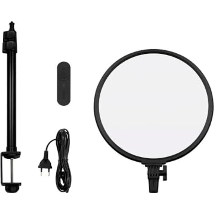 Streamplify GLOW LIGHT 14 Softlight, Großes Softlight für Content-Creator, 36-cm-Bildschirm-Leuchte, rückseitiges LCD-Touchpanel, EU-Netzkabel - schwarz – Bild 5