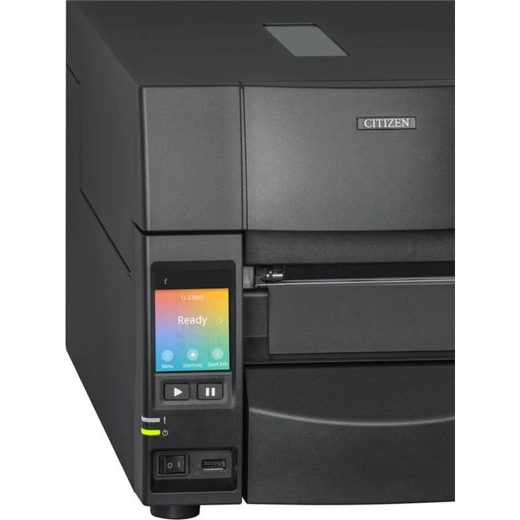 Citizen CL-S700III, Etikettendrucker mit 203 dpi, 300 mm/s, USB und Ethernet, Schwarz