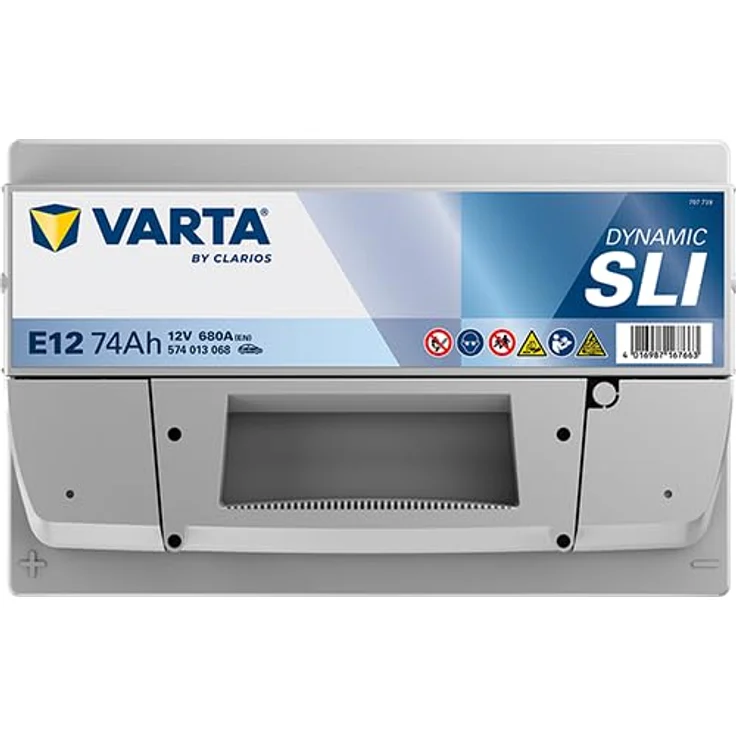 VARTA E12 Blue Dynamic 74Ah 680A Autobatterie, wartungsfrei, 12V, Schaltung 1, 278 x 175 x 190 mm – Bild 4