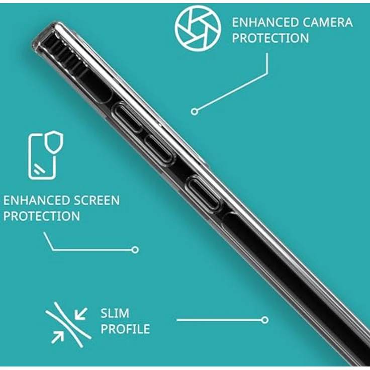 tech21 Evo Clear für Samsung S24 Ultra - Clear, 3,6 m Aufprallschutz, kratzfest, UV-beständig, verbesserter Kameraschutz – Bild 5