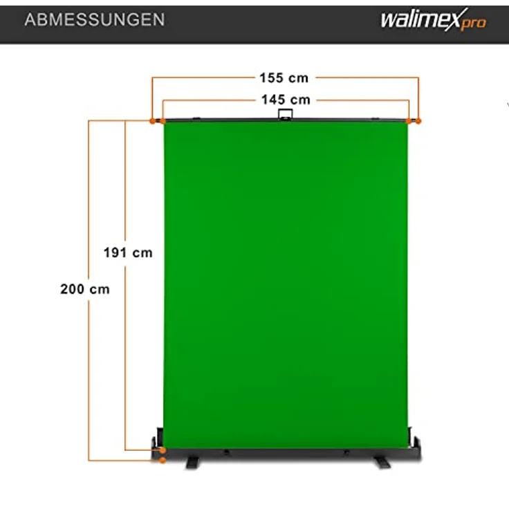 Walimex pro Roll-up Panel Hintergrund grün 155x200 - Preisvergleich – Bild 4