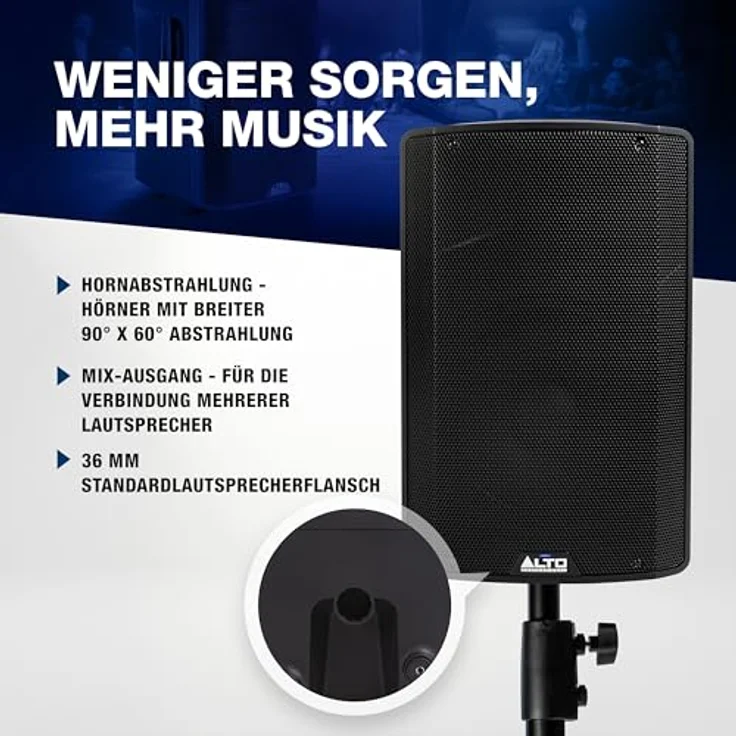 Alto Professional TX 412, Aktiver Standlautsprecher mit 700W, Bluetooth True Wireless Stereo, optimierter EQ-Steuerung – Bild 6