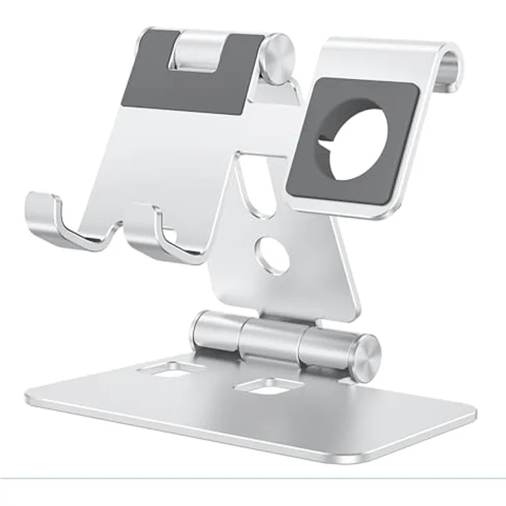 Desire2 Restore Pro Ladeständer für Apple Watch, faltbar, Aluminium, rutschfest, Silber