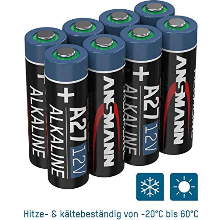 ANSMANN A27 12V Alkaline Batterie - 8er Pack MN27 Batterien geeignet für Alarmanlagen, Garagentoröffner, Fernbedienung & vieles mehr- Einwegbatterie – Bild 4