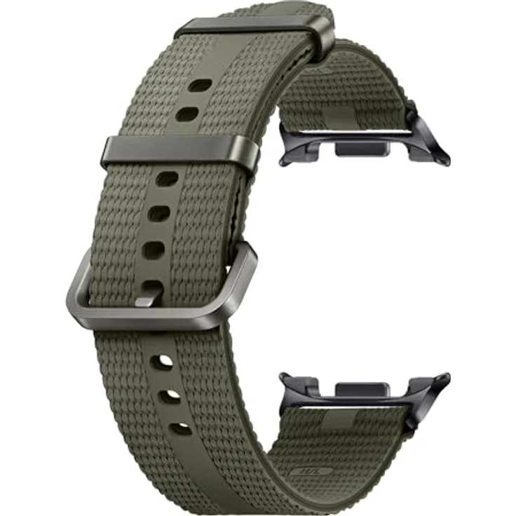 Samsung Athleisure Uhrenarmband (20 mm, Nylon, Textile), Grün, für Galaxy Watch 8 und 8 Classic, M/L