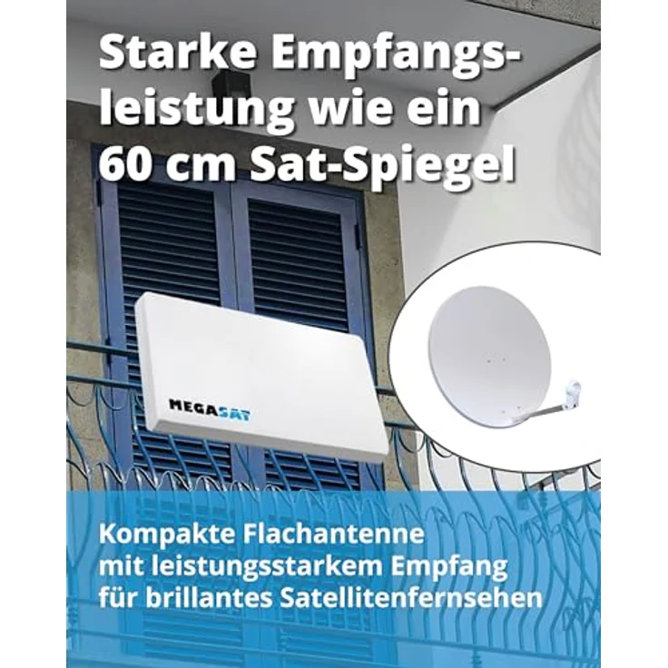 Megasat Flachantenne H30D Single Profi-Line inkl. Fensterhalterung – Bild 5