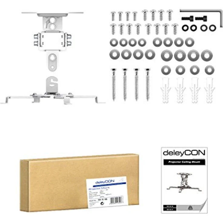 deleyCON Beamer-Deckenhalterung, 15° neigbar, 360° schwenkbar, bis 13,5 kg Traglast – Bild 5