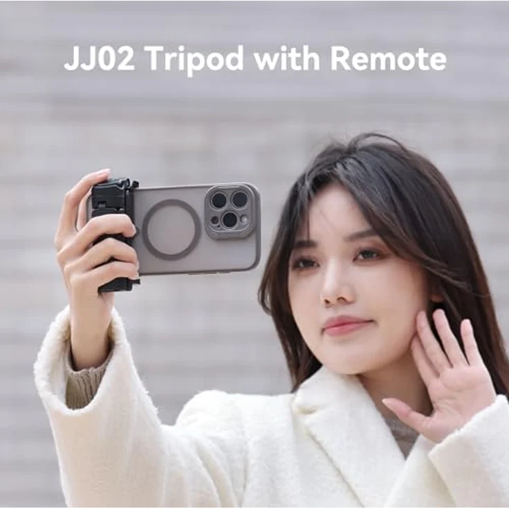 ULANZI JJ02 Pocket Selfie Stick Stativ mit Bluetooth-Fernbedienung, 360° drehbar, für Smartphones bis 9,5 cm Breite, kompakt und tragbar – Bild 2