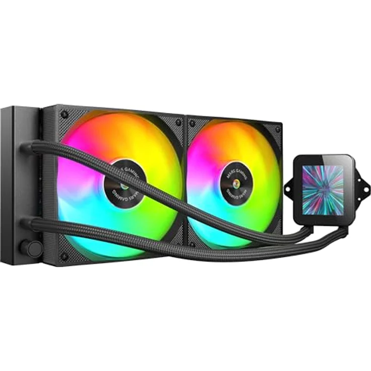 Mars Gaming ML-Vision 240 RGB, AIO-Wasserkühlung mit 4:3-IPS-LCD-Bildschirm, 500 W TDP, Schwarz – Bild 6