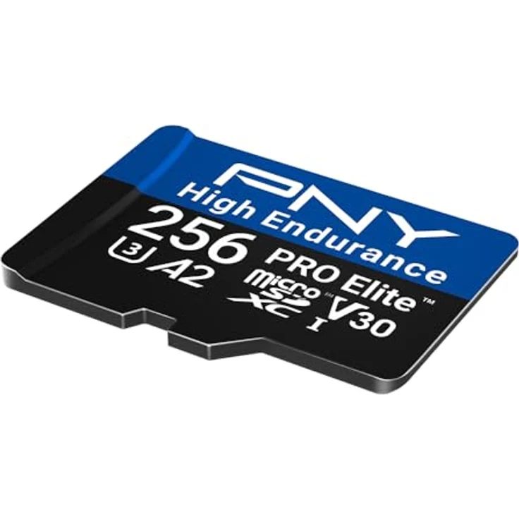 PNY Microsd Pro Elite High (256 GB, microSDXC, U3, UHS-I), Speicherkarte mit bis zu 100 MB/s Lesegeschwindigkeit, schwarz – Bild 3