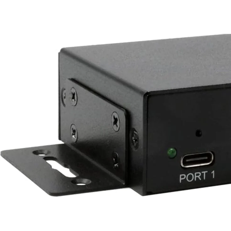 Exsys EX-12294HMS 4 Port USB 3.2 Metall HUB, 4x USB-C mit 15KV ESD Schutz, bis zu 3A pro Port, Wand- und Rackmontage – Bild 5