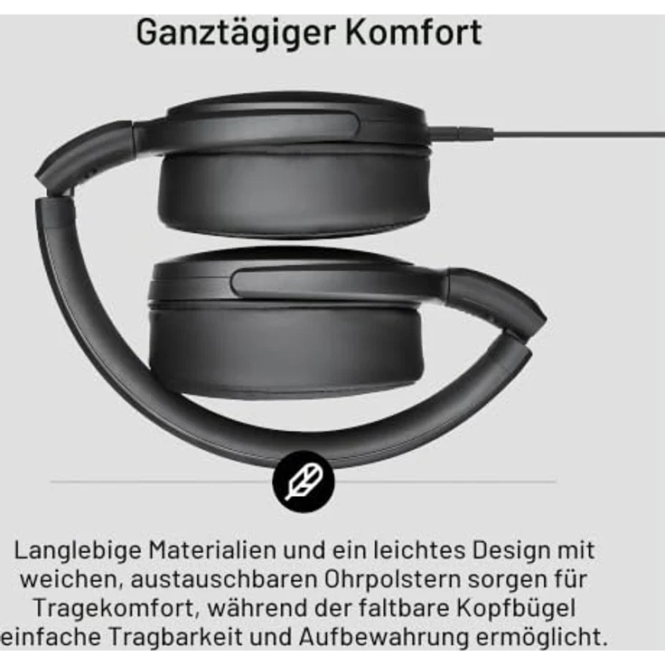Sennheiser HD400U, Kabelgebundene Kopfhörer mit USB-C und intelligenter Fernbedienung, Schwarz – Bild 4