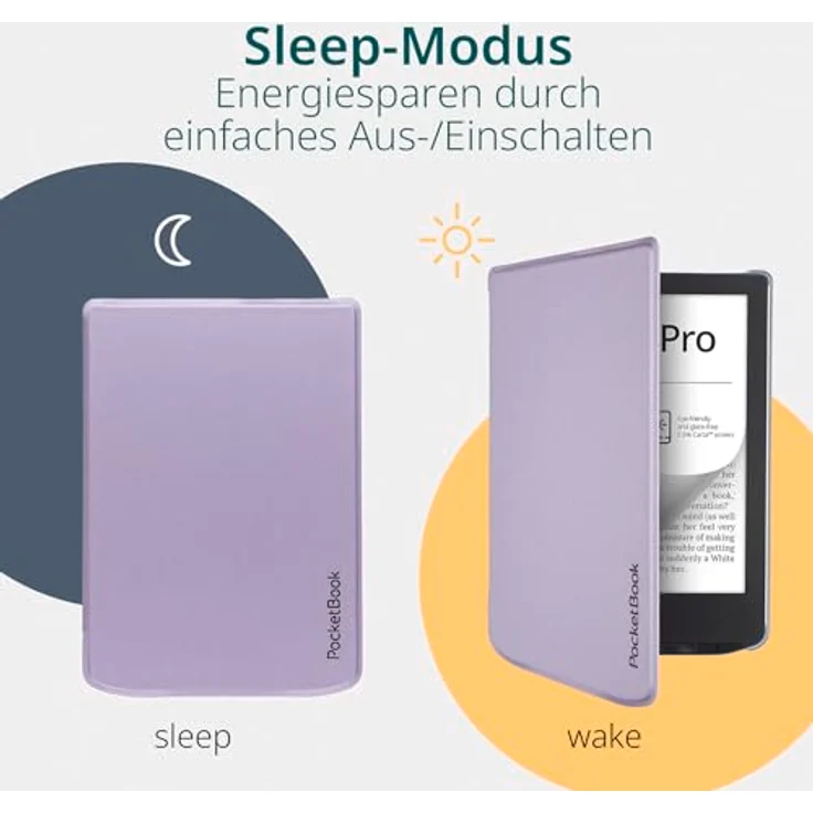 PocketBook Pocketbook Cover Shell Transparent Light Purple, schlankes Design, Schutz vor Schmutz und Kratzern, kompatibel mit PocketBook Verse-Reihe – Bild 3