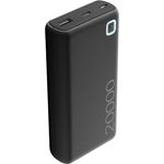 Cellularline Power Bank Essence IT 20000 - Tragbares Ladegerät mit 20.000 mAh - Schwarz - USB-C, Micro USB - 12W Ausgang