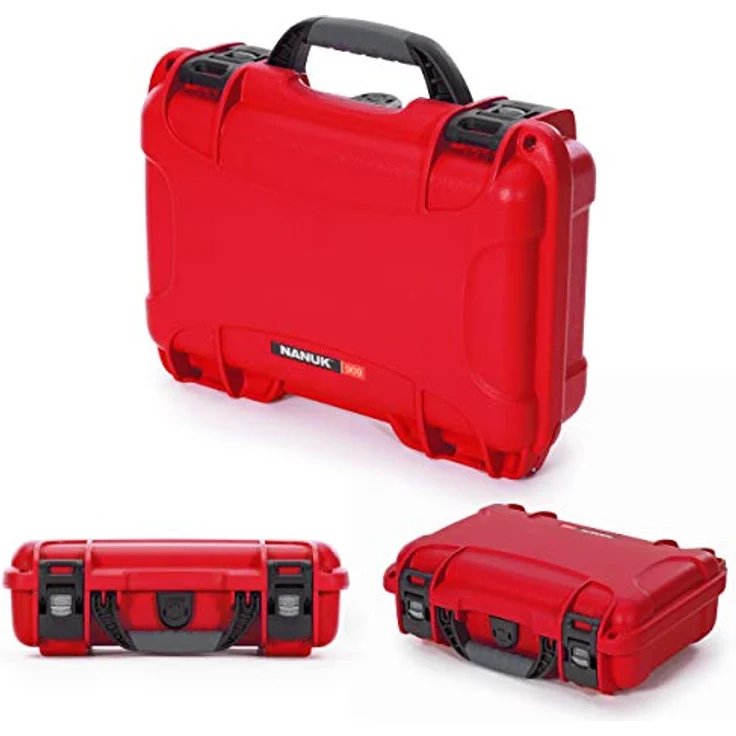 Nanuk 909 Hartschalenkoffer, wasserdicht und staubdicht mit Schaumstoffeinlage, Rot, Außenmaße 32 x 22 x 12 cm – Bild 3