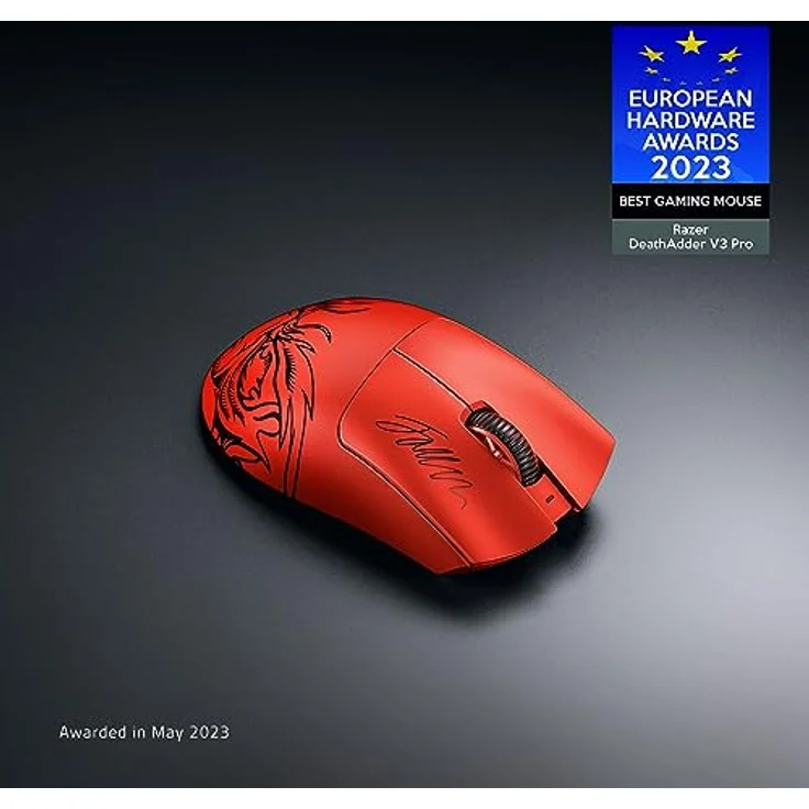 Razer DeathAdder V3 Pro - Leichte kabellose Ergonomische Esports-Maus (63g Leichtes Design, Focus Pro 30K Optischer Sensor, Mausschalter Gen-3, HyperSpeed Wireless) Faker-Edition – Bild 2