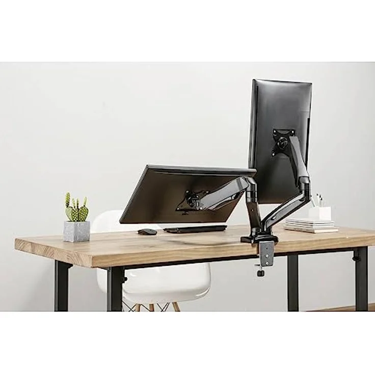 Speaka Professional SP-MM-910 2fach Monitorhalterung 43,2 cm (17) - 81,3 cm (32) Gasdruck-Technik, Neigbar, Schwenkbar – Bild 3