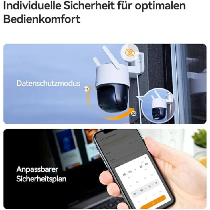 Imou WRL CAMERA 6MP TITAN PRO IPC-U7LP-6V0NE, Netzwerkkamera mit 3200 x 1800 Pixel, integrierten Mikrofon und PoE-Unterstützung, Schwarz – Bild 6