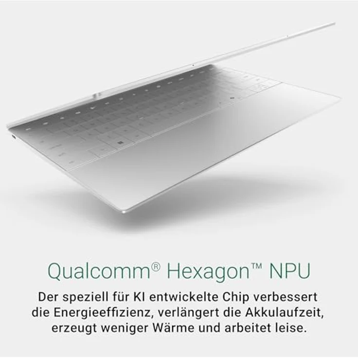 Dell XPS 13 Copilot+ PC 9345 Laptop 13.4" FHD+ Display, Snapdragon X Elite X1E-80-100, Qualcomm Adreno 740, 16GB RAM, 512GB SSD, Windows 11 Home, Fingerprint Reader, Deutsch QWERTZ Backlit Keyboard, silber – Bild 5