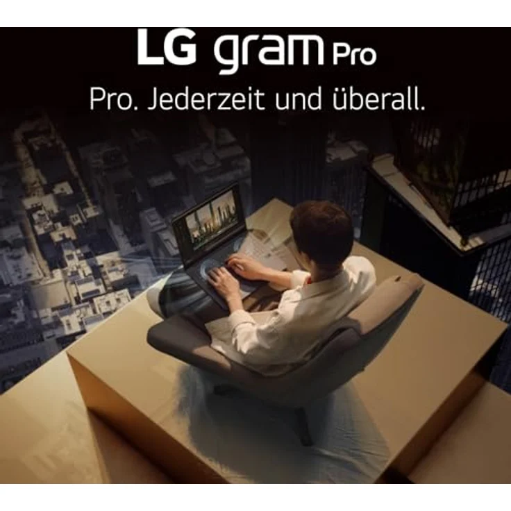 LG gram Pro 17 Zoll Notebook - Leichtgewicht (1299g), Intel Core Ultra7, 16GB RAM, 1TB Dual SSD, 23,5h Akkulaufzeit - Schwarz – Bild 3