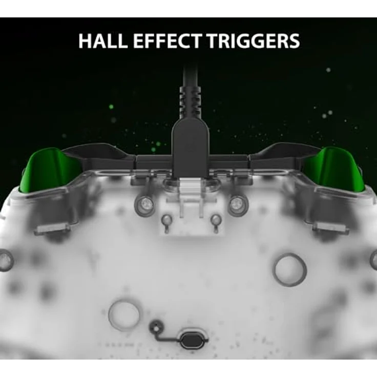 Snakebyte GAMEPAD RGB X - transparent grau - Offiziell lizensierter, kabelgebundener Xbox & PC Controller | Hall-Effect Sensoren für volle Präzision | 3,5 mm Audioanschluss | RGB-Beleuchtung – Bild 5