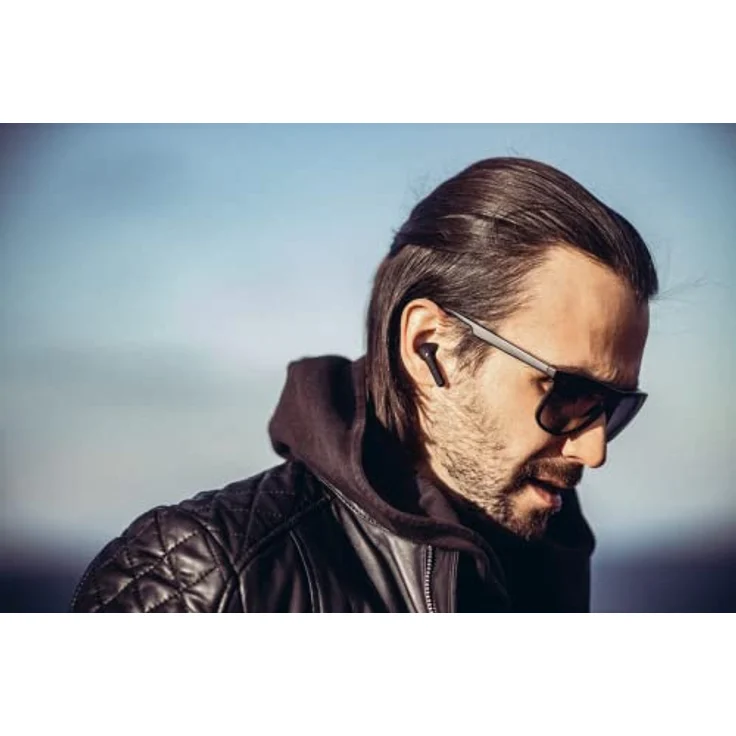 Defunc True Audio In-Ear True Wireless Ohrhörer, geringe Latenz, 5.3 Bluetooth Dual Kopfhörer, 30 Min. Schnellladekoffer, Touch-Steuerung, IPX4 wasserdicht & 3 Ohrstöpsel-Größen, Schwarz – Bild 5