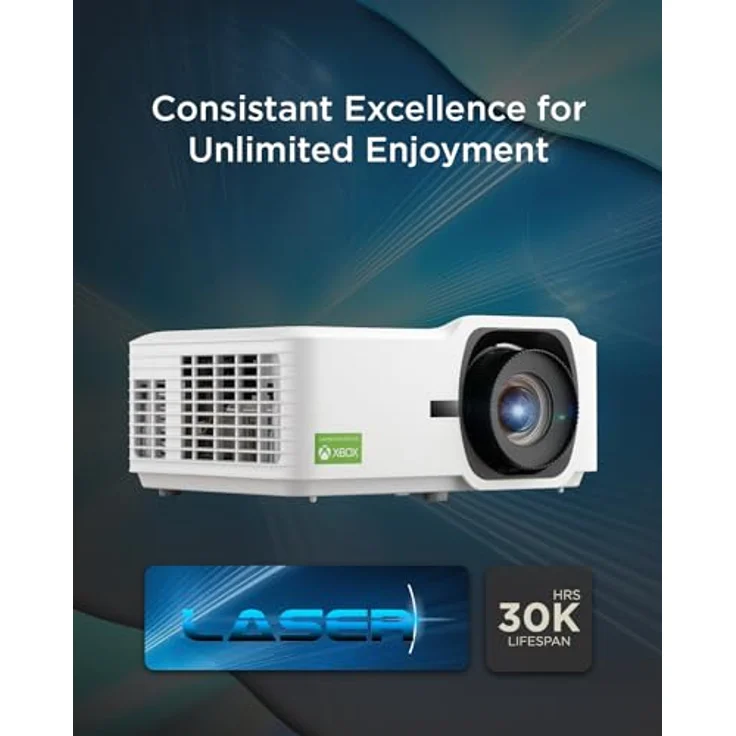 ViewSonic LX700-4K 4K Laser Projektor für Xbox Gaming und Heimkino, bis zu 300" großes Bild, 3500 Lumen, HDR, HDMI/USB – Bild 3