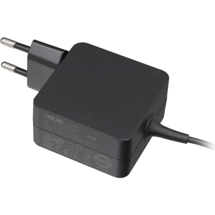ASUS 0A001-00691800, Notebook-Netzteil mit 45 W Ausgangsleistung, schwarz, kompakte Bauweise, kompatibel mit ZenBook- und UX-Serie – Bild 1