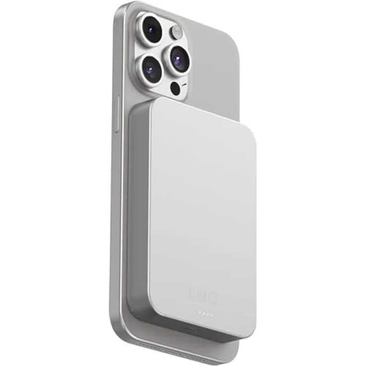 Linq Connects Magnetische Kabellose Powerbank 10000 mAh, Schnelles Kabelloses Laden bis zu 15W, Schwarz